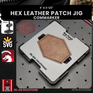 ComMarker laser jig for hex leather patches