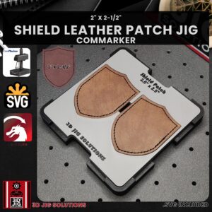 ComMarker laser jig for shield leather patches