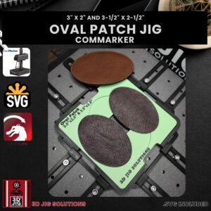 ComMarker laser jig for oval leather patches