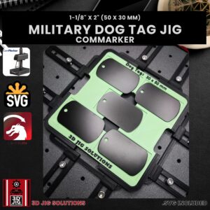 ComMarker laser jig for metal dog tags