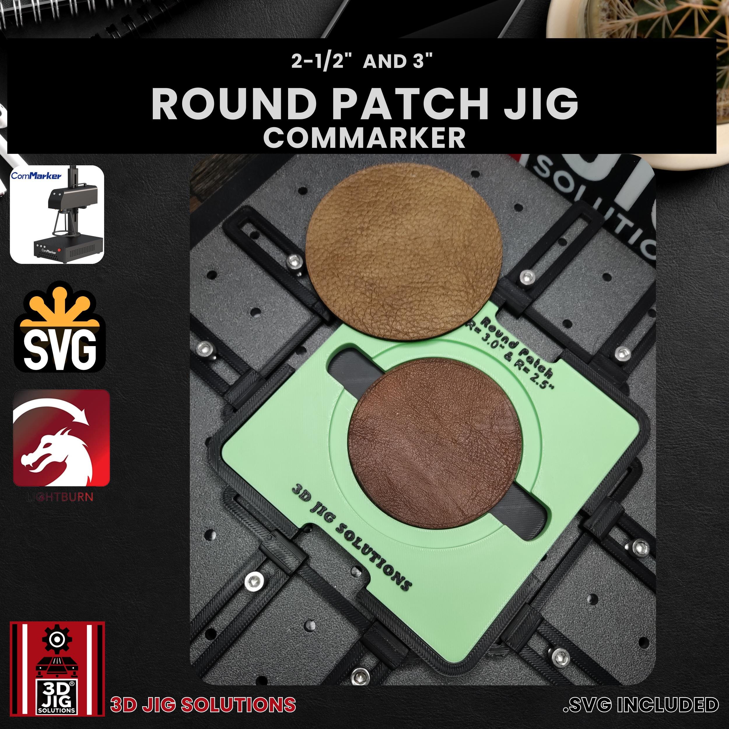 ComMarker laser jig for round leather patches
