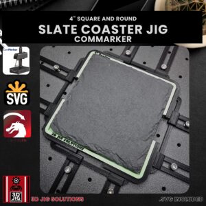 ComMarker laser jig for round slate coasters