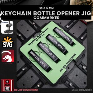 ComMarker laser jig for aluminum bottle opener keychains