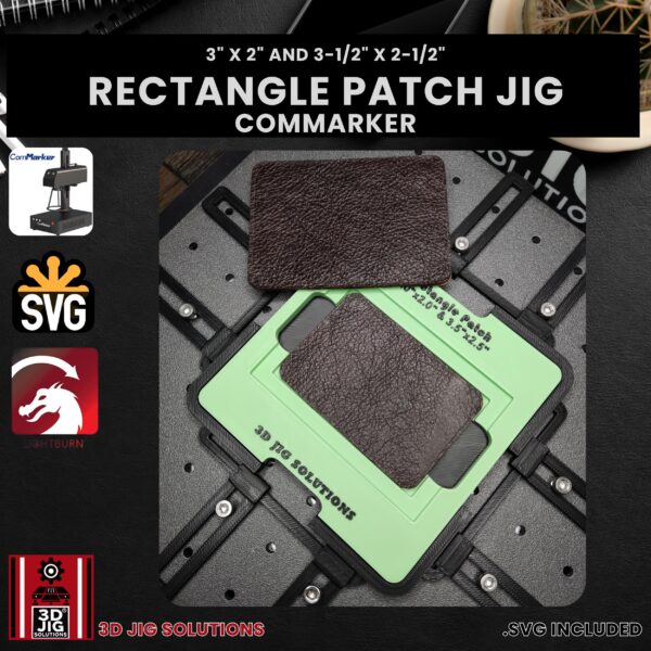 ComMarker laser jig for rectangle leather patches