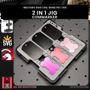 ComMarker laser jig for pet tags and dog tags