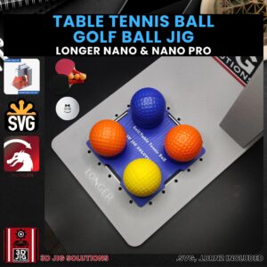 Longer Nano Pro Laser Jig for Golf Balls & Ping Pong Balls - Table Tennis Ball Alignment Template