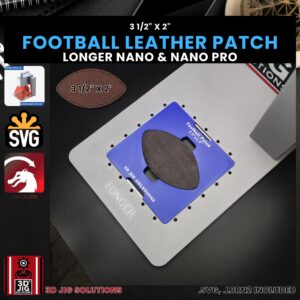 Longer Nano Pro Laser Jig for Football Leather Hat Patches - Laserable Leatherette Template