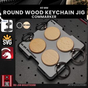 ComMarker laser jig for round bamboo keychains