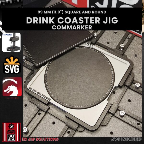 ComMarker laser jig for round coasters