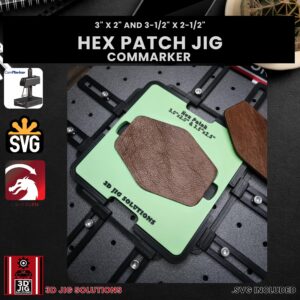 ComMarker laser jig for hexagonal leather patches