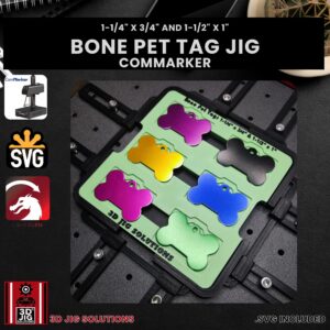 ComMarker laser jig for bone pet tags