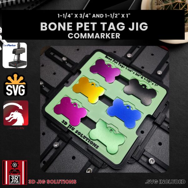ComMarker laser jig for bone pet tags