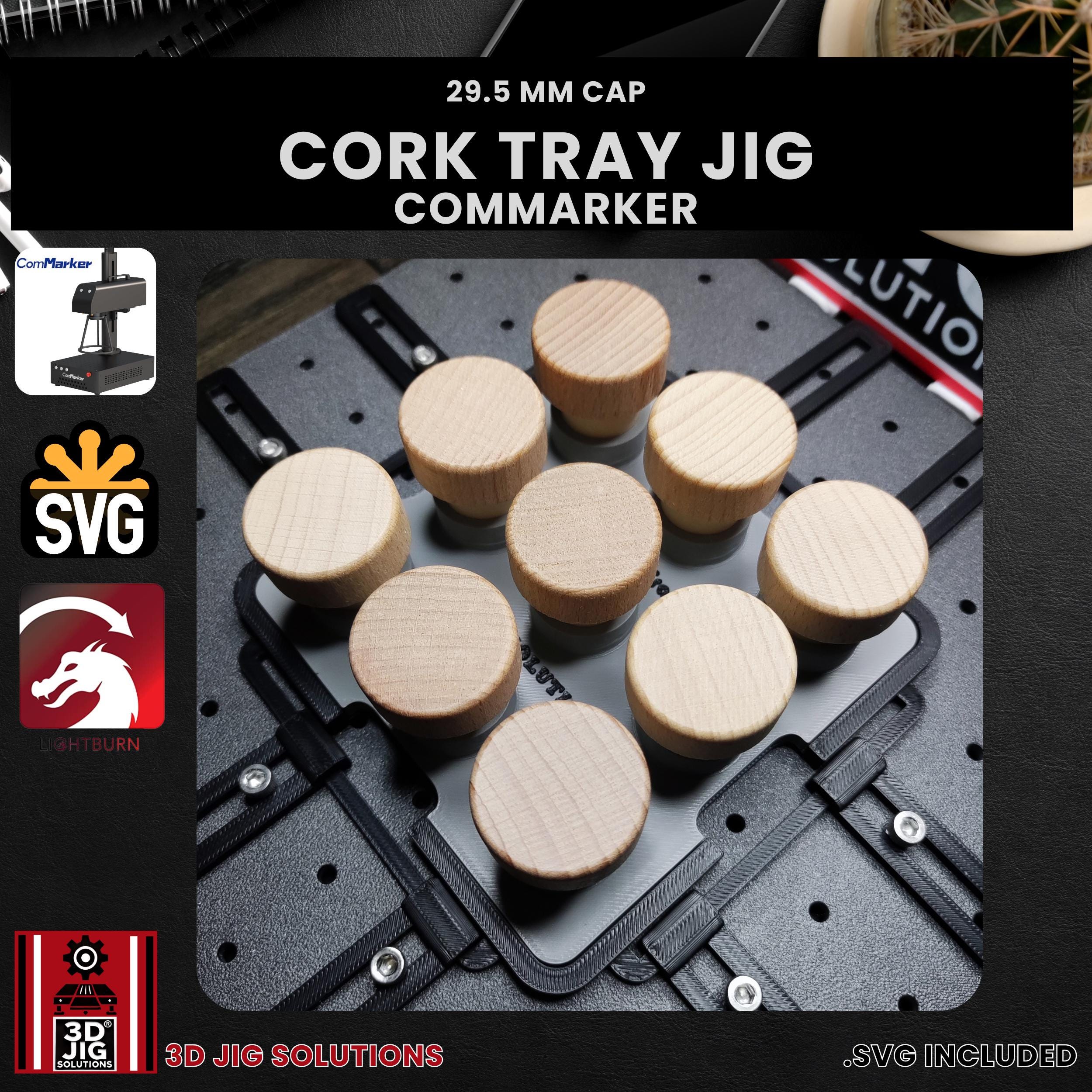 ComMarker laser jig for wood cap bottle stoppers