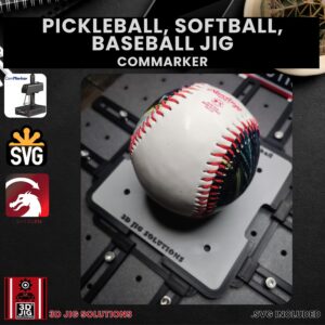 ComMarker laser jig for baseball engraving