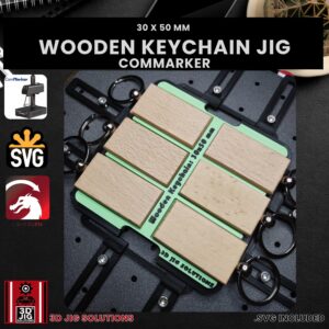 ComMarker laser jig for bamboo keychains