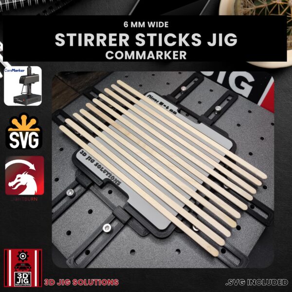 ComMarker laser jig for wood drink stirrers