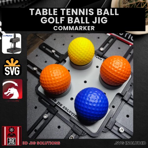 ComMarker laser jig for golf and ping pong balls