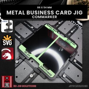 ComMarker laser jig for aluminum business cards