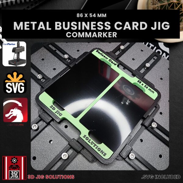 ComMarker laser jig for aluminum business cards