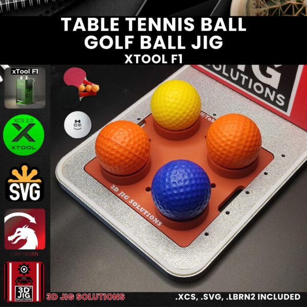 xTool F1 golf ball ping pong laser jig