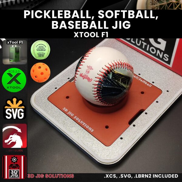 xTool F1 baseball laser jig