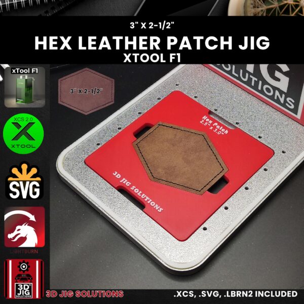 xTool F1 hex hat patch laser jig