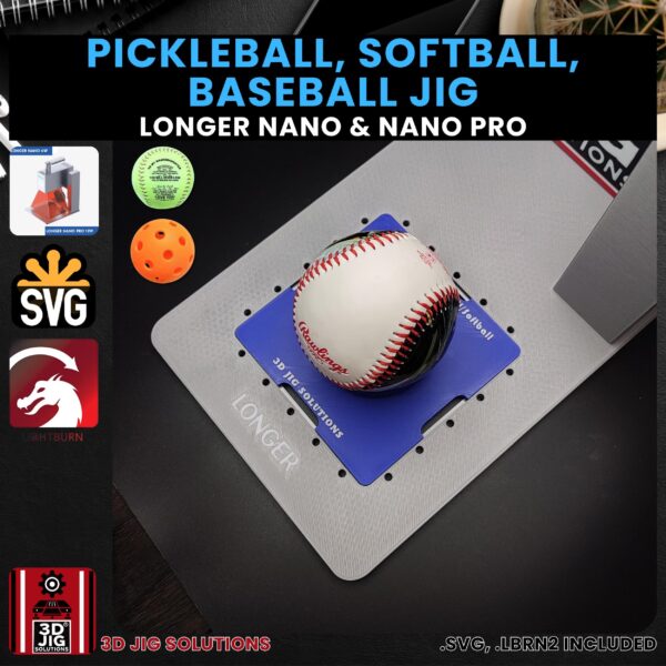 Longer Nano Pro Laser Jig for Baseball, Softball & Pickleball - Sports Ball Alignment