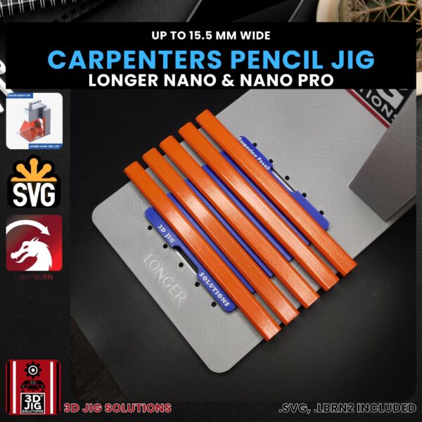 Longer Nano Pro Laser Jig for Carpenter's Pencils - Builder's Pencil Template