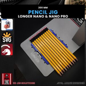Longer Nano Pro Laser Jig for Pencils - Hexagon Laserable School Pencil Template