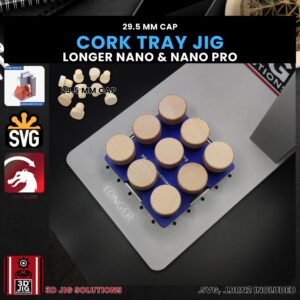 Longer Nano Pro Laser Jig for Wine Corks - Wood Cap Bottle Stopper Template