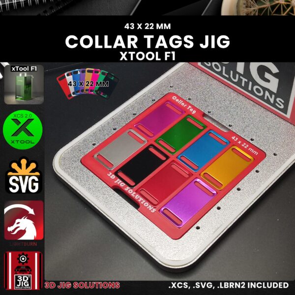 xTool F1 collar tag laser jig