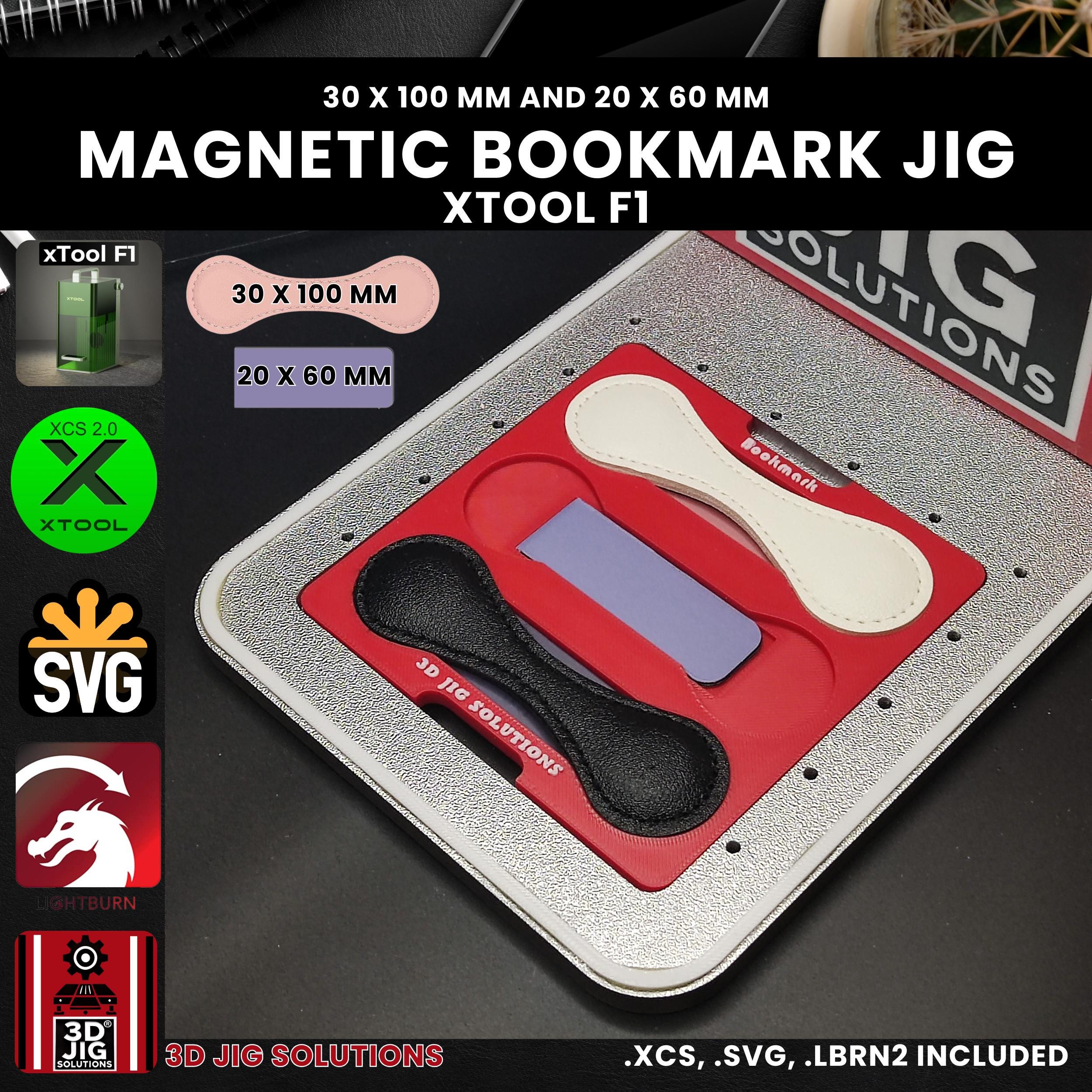 xTool F1 leather bookmark laser jig