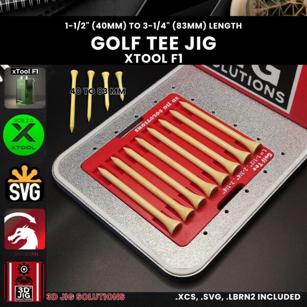 xTool F1 golf tee laser jig