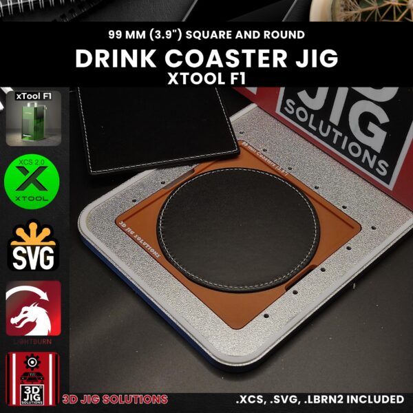 Laser jig for xTool F1 drink coasters