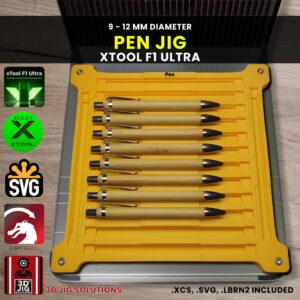 xTool F1 Ultra Laser Jig for Pens - Bamboo & Other Laserable Pen Template
