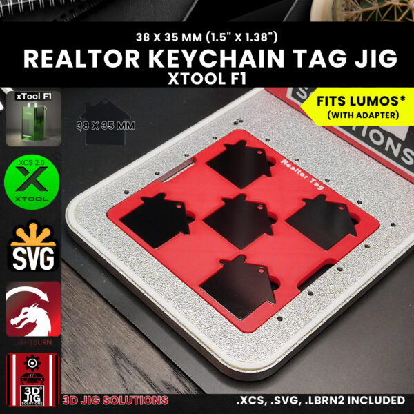xTool F1 Realtor Keychain Engraving Jig - Image 2