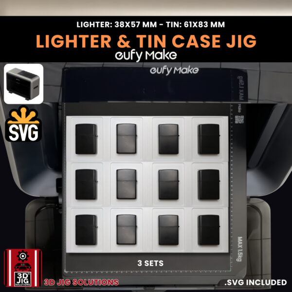 EufyMake E1 Flip Top Lighter UV Printer Fixture | Zippo Jig - Image 10