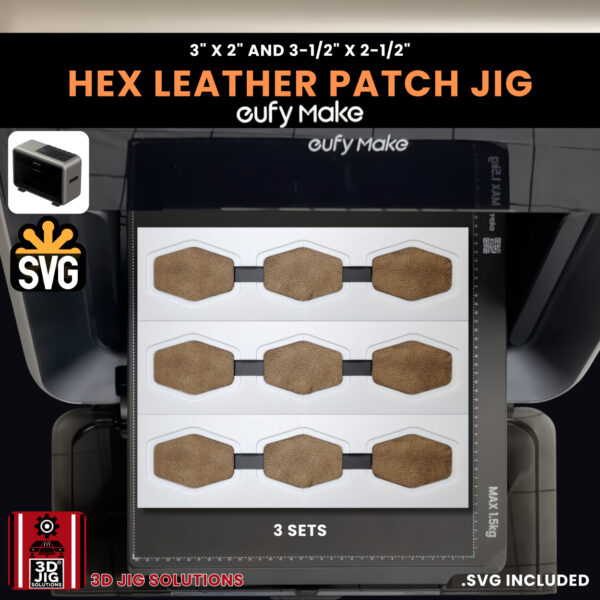 EufyMake E1 Hex Hat Patch Jig | UV Printer Fixture for 3x2" & 3.5x2.5" - Image 10