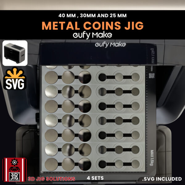 EufyMake E1 Metal Coin UV Printer Jig | 40mm, 30mm, & 25mm - Image 11