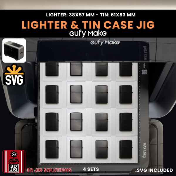 EufyMake E1 Flip Top Lighter UV Printer Fixture | Zippo Jig - Image 11