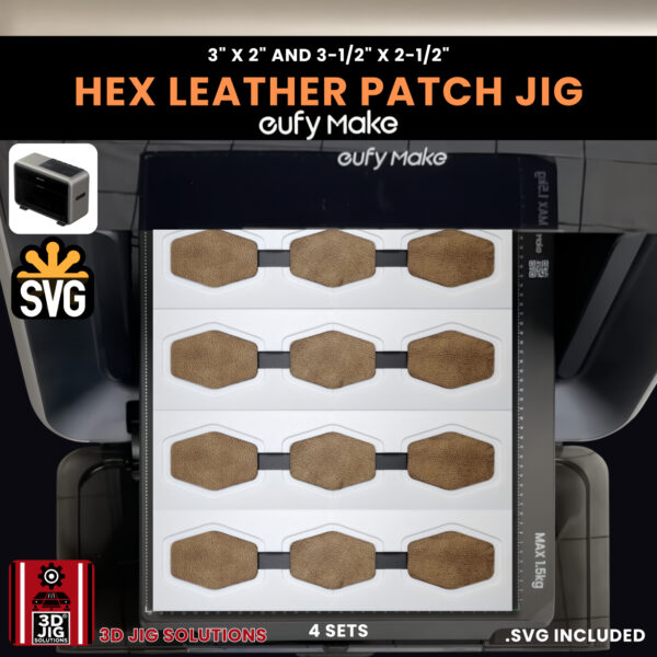 EufyMake E1 Hex Hat Patch Jig | UV Printer Fixture for 3x2" & 3.5x2.5" - Image 11