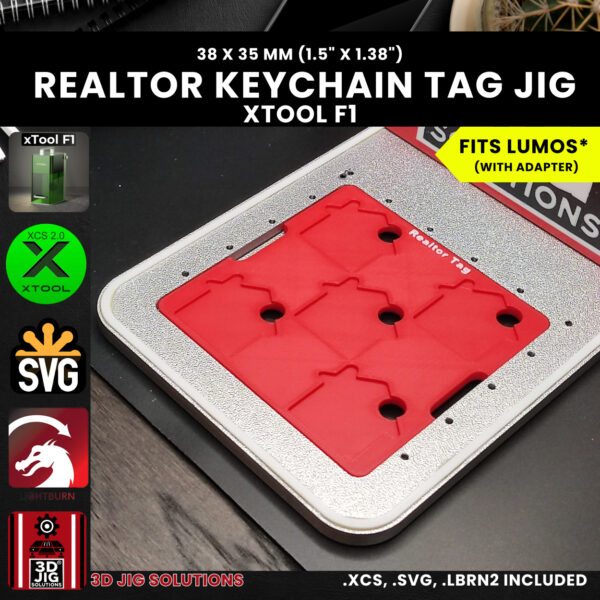 xTool F1 Realtor Keychain Engraving Jig - Image 3