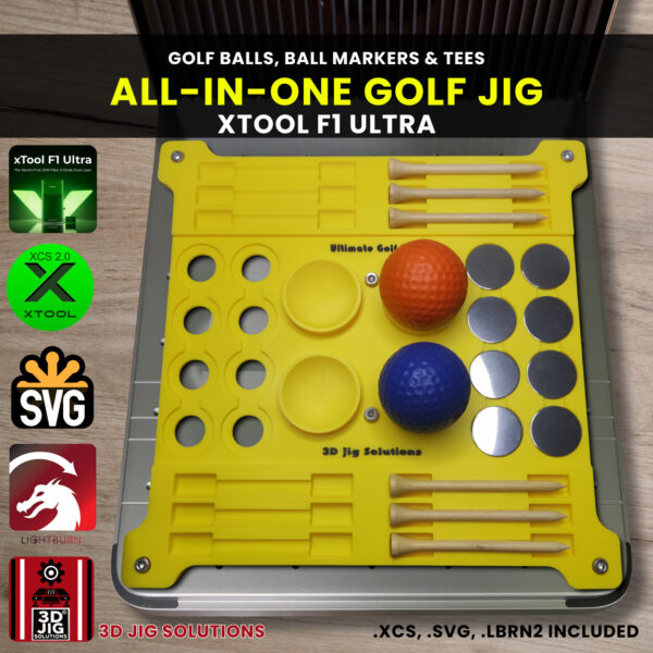 xTool F1 Ultra All in One Golf Jig | Laser Engraving Alignment Fixture for Golf Balls, Tees, and Ball Markers, xTool F2 Ultra Compatible - Image 7