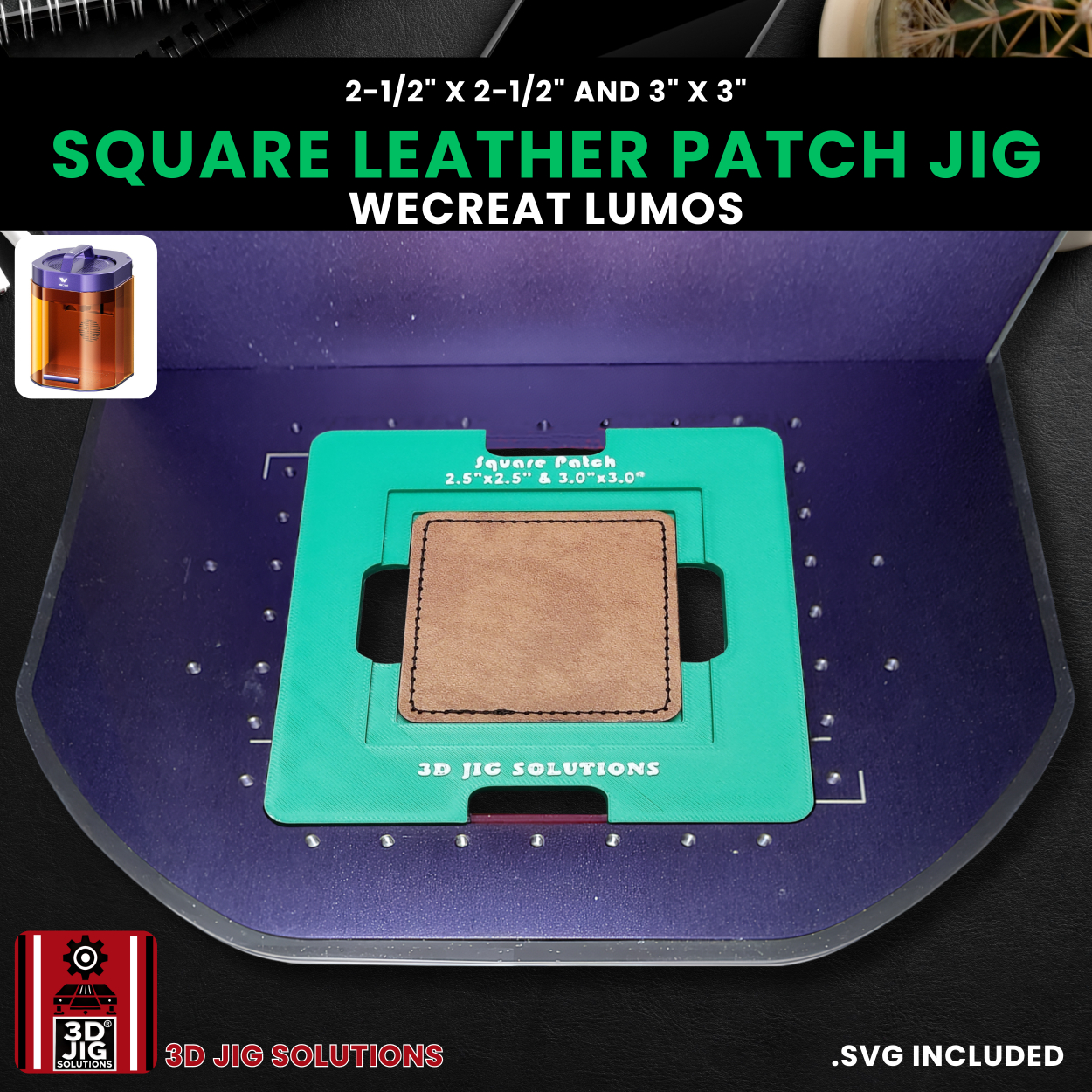 WeCreat Lumos Square Hat Patch Engraving Jig - Image 2