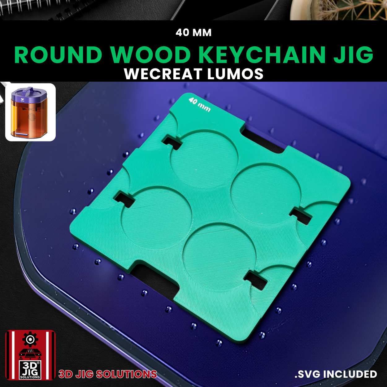 WeCreat Lumos Round Keychain Engraving Jig - Image 2