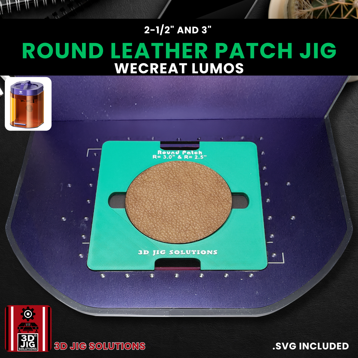 WeCreat Lumos Round Hat Patch Engraving Jig - Image 2
