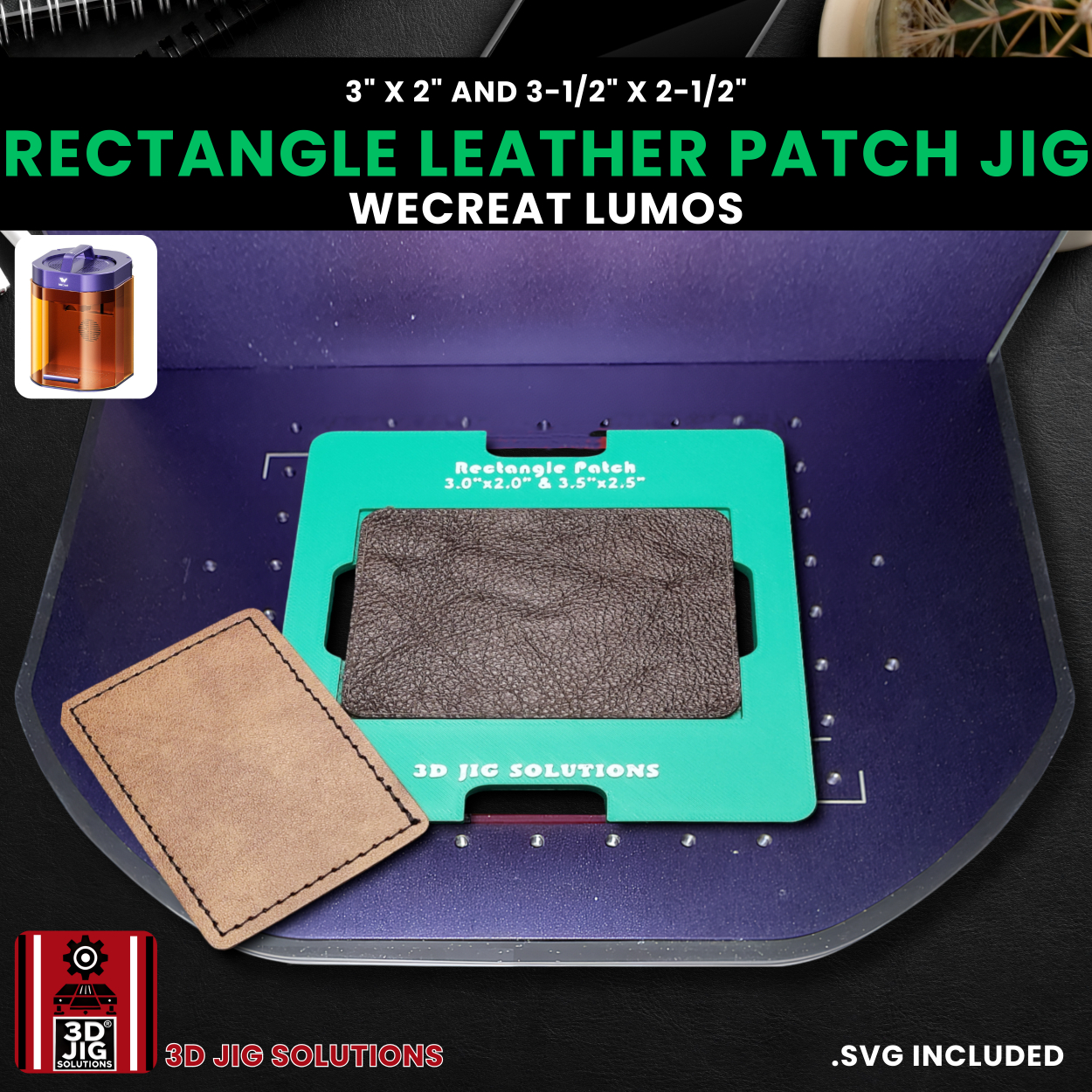 WeCreat Lumos Rectangle Hat Patch Engraving Jig - Image 2