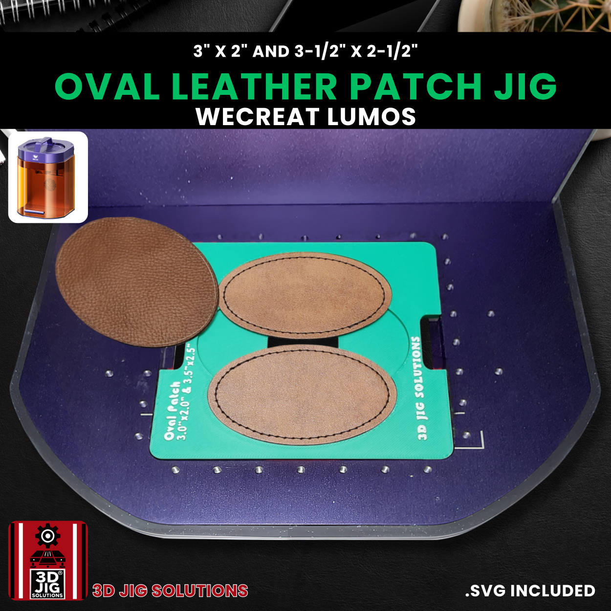 WeCreat Lumos Oval Hat Patch Engraving Jig - Image 2