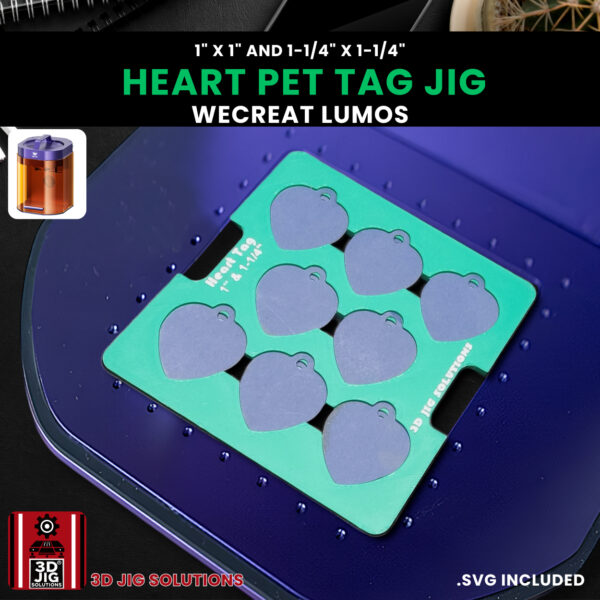 WeCreat Lumos Heart Pet Tag Engraving Jig - Image 8