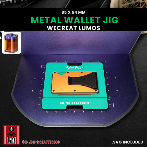 WeCreat Lumos Jig | Metal Wallet Laser Engraving Jig | Ridge & RFID Wallets Alignment Fixture, Laser Template, SVG Files - Image 3